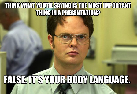 Dwight from The Office Body Language Caption Meme