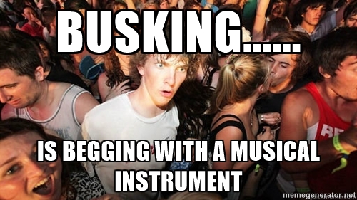 Busking meme in relation to the Steve person mentioned in the article 